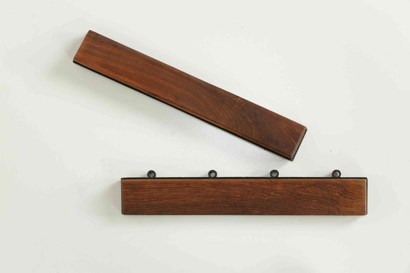 Bare Decor EZ-Floor End Trim Piece Interlocking Flooring in Solid Teak Wood (Set of 2) - Image 3